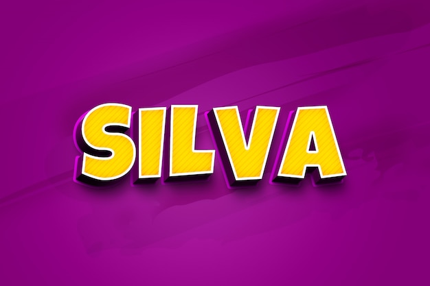 Silva - 3d-tekststijleffect psd