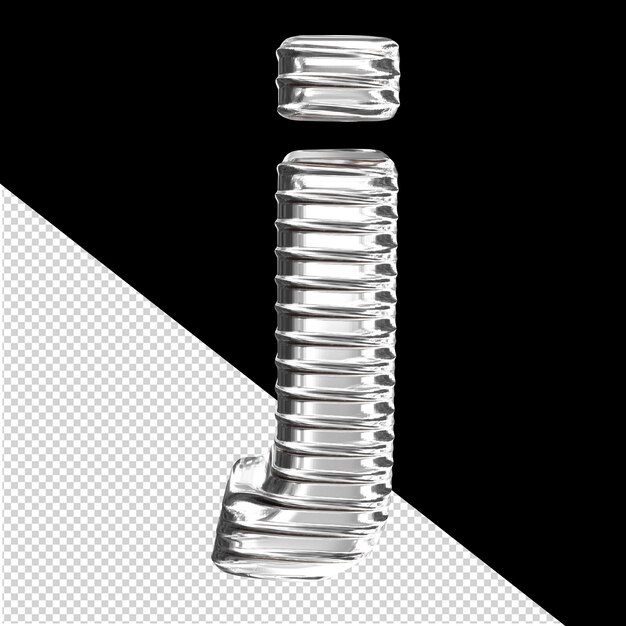 PSD シルバーの3dシンボルで,横の文字