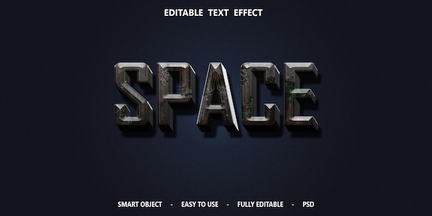 silver 3d text effect