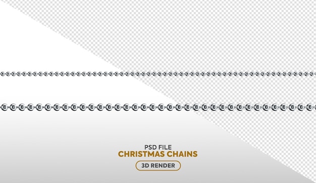 Серебряные цепи для Рождества элемент 3d