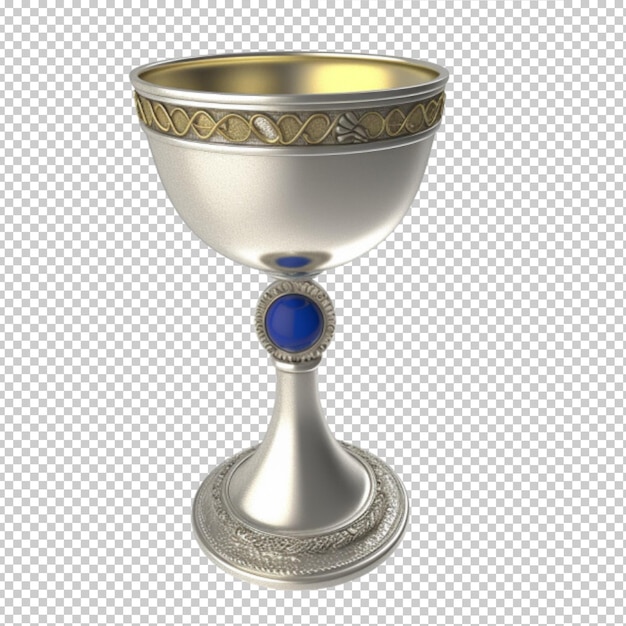 PSD silver chalice no background png