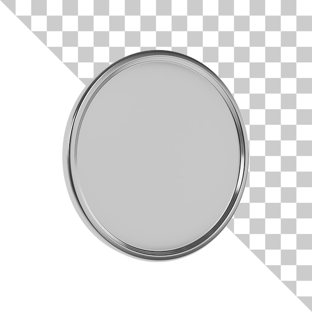 PSD silver coin 3d icon