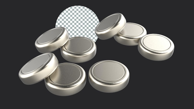 silver Coin 3d render illustration for business money investment concept