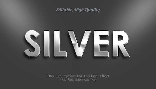 Silver font effect