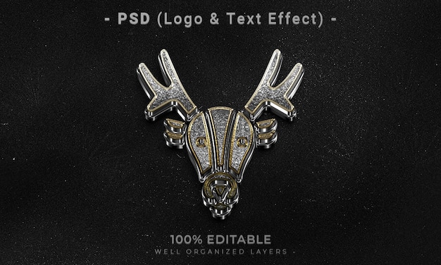 A silver and gold badge with the words psd on it