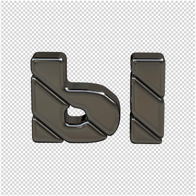 Silver letter of the Russian alphabet 3D rendering