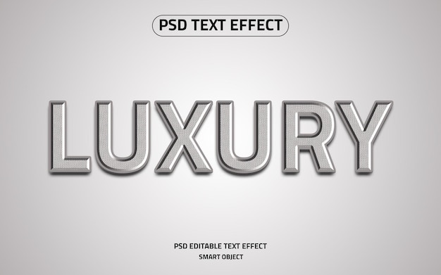 Silver luxury logo text effect