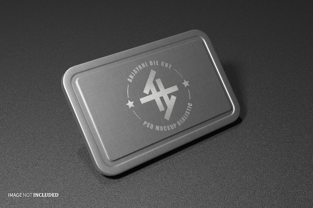 PSD silver metal logo mockup psd