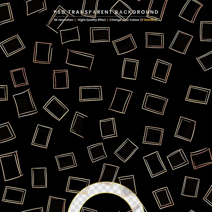 PSD silver metal wireframe on black on transparant background