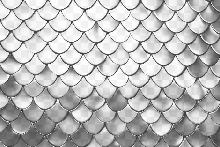 PSD silver metallic fish scale pattern