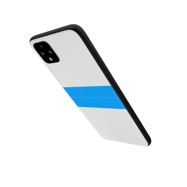 Silver mobile mockup