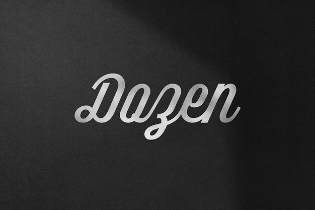 Silver Mockup Template Design PSD Logo