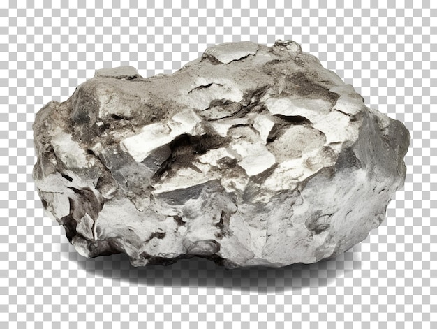 Silver nuggets isolated on transparent background png psd