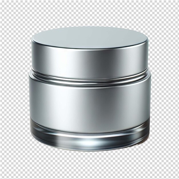 PSD a silver round box with a silver lid that says quot silver quot