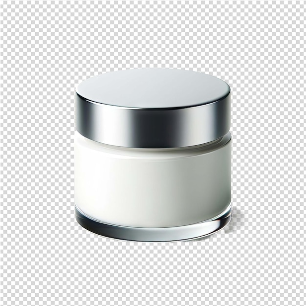 PSD a silver round container with a silver lid and a silver lid