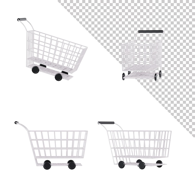 Silver shopping cart collection