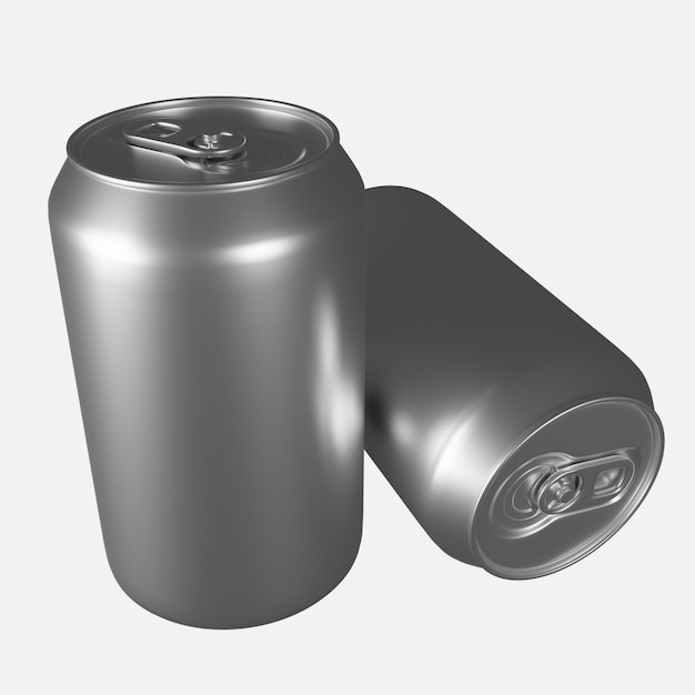 Silver soda can