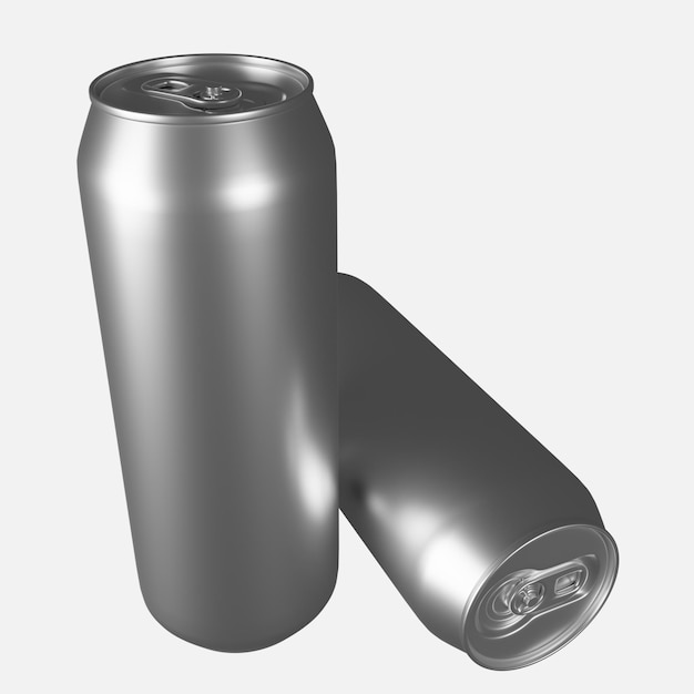 Silver soda can