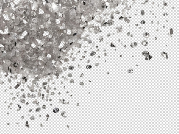 Silver sparkling confetti png