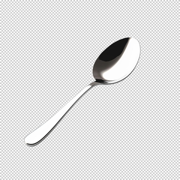 Silver Spoon on a Transparent Background