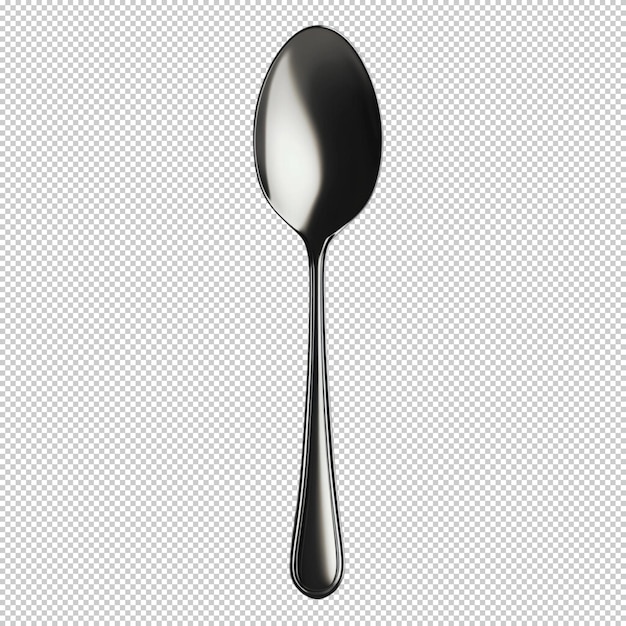 Silver Spoon on a Transparent Background
