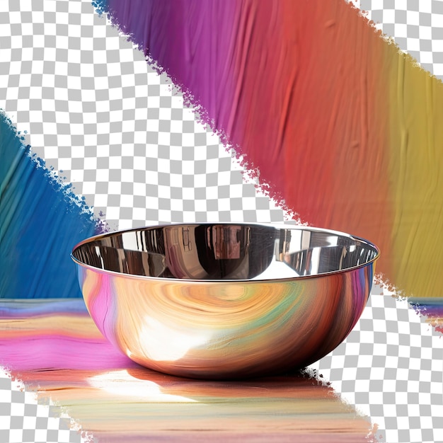 PSD silver stainless steel serving bowl used in indian households for food transparent background