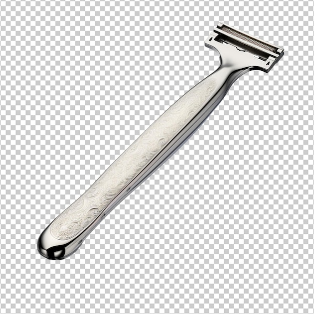 Silver straight razor png