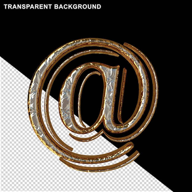 silver symbol in a gold frame