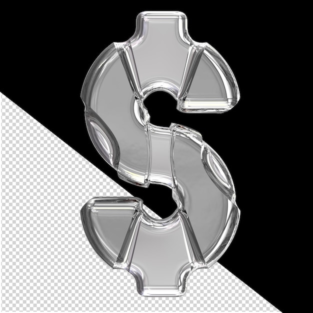 PSD silver symbol with inlays