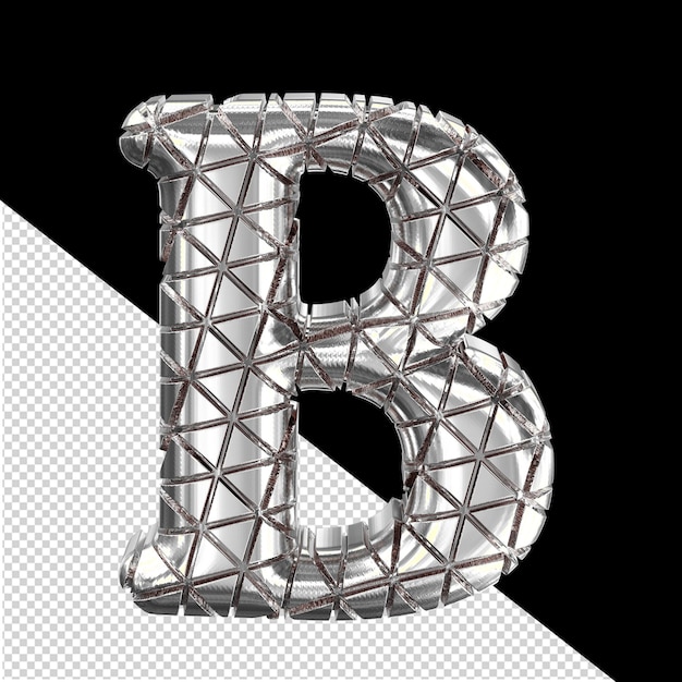 ノッチ文字 b の銀のシンボル