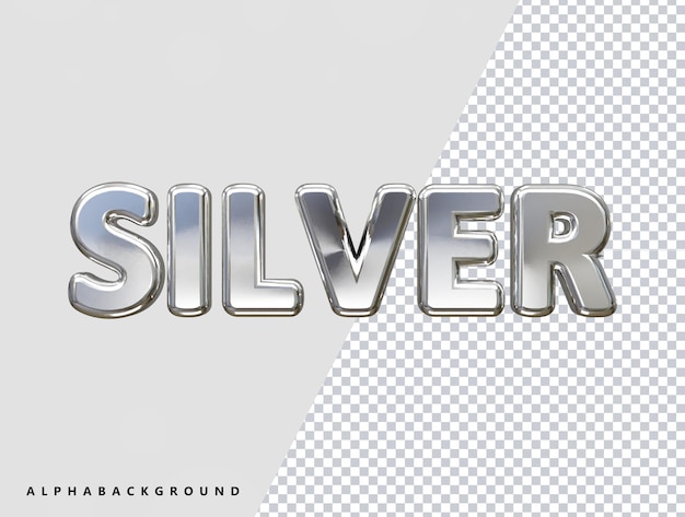 Silver text effect vector illustration