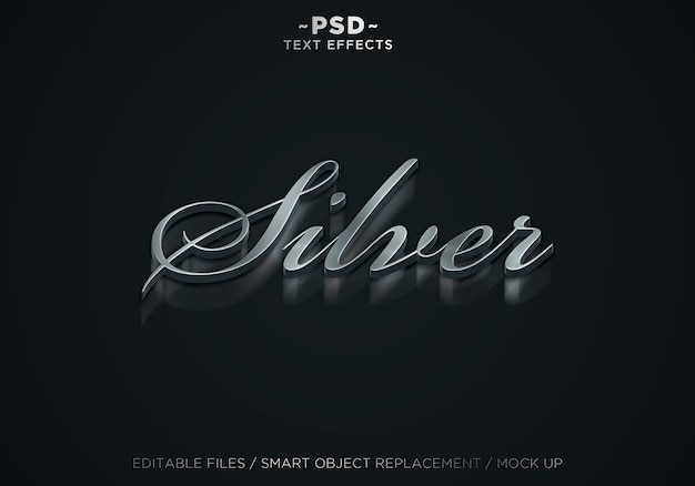 Silver text effect