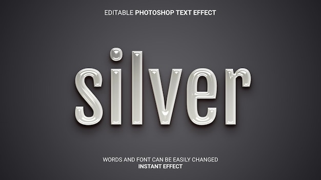 Silver Text Effect