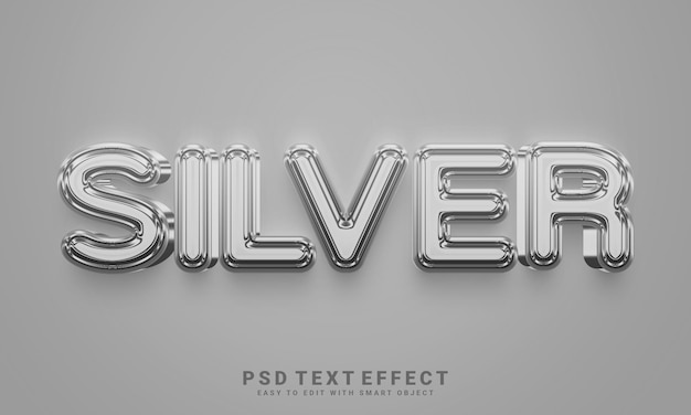 silver text effect