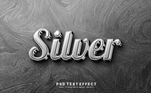 Silver text effect