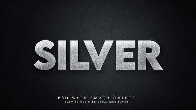 Silver text effect