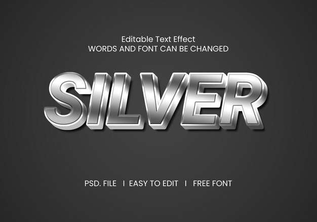 Silver text effect