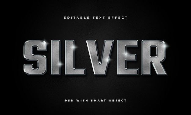 Silver text effect