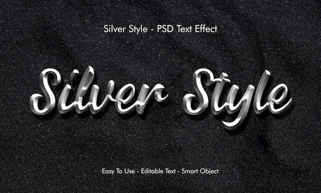 Silver text effect