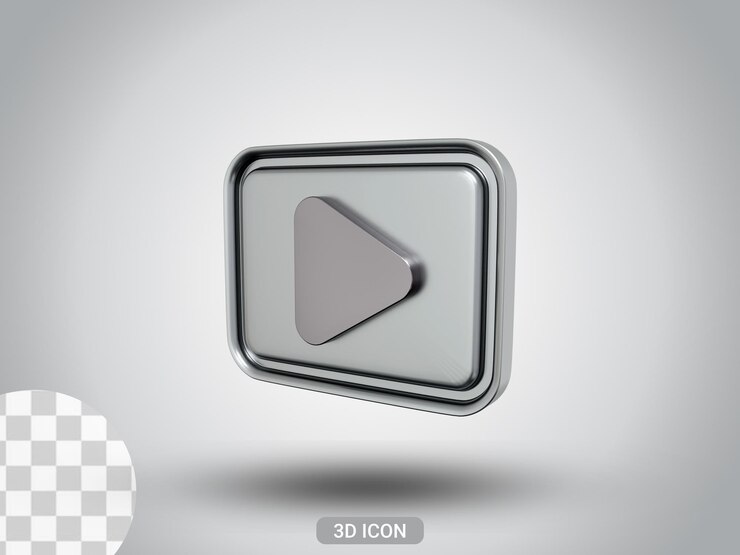 Серебряный вид 3D визуализированный дизайн значка игрового знака