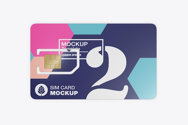 Sim Card Mockup 3D рендеринг