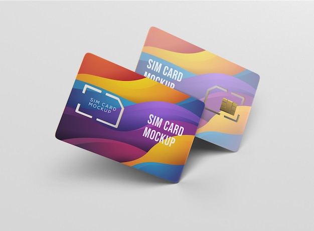 PSD sim card mockup