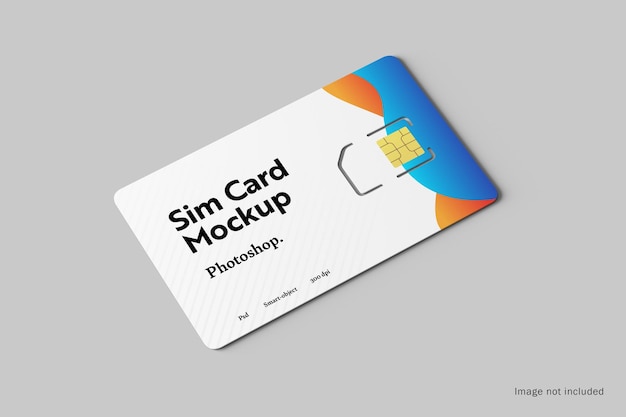 Sim card photoshop mockup