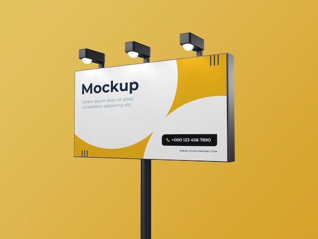 simple 3d billboard mockup
