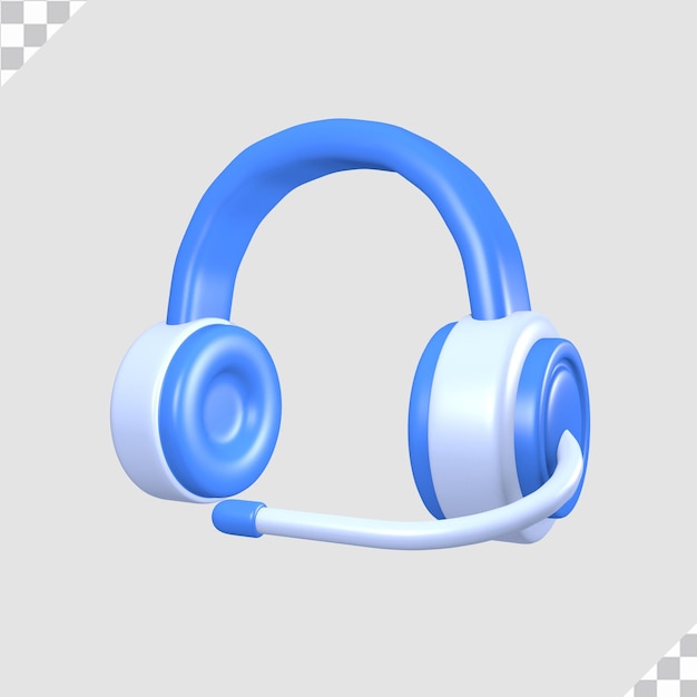 simple 3d headset object concept