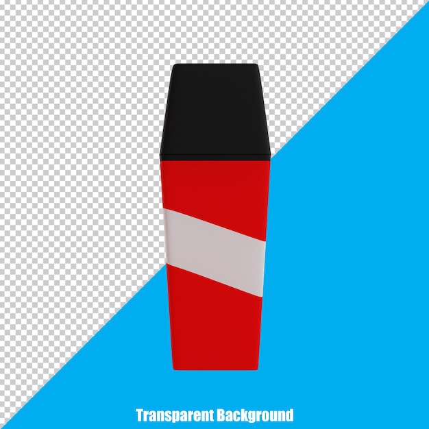 PSD simple 3d highlight markers with realistic look on transparent background