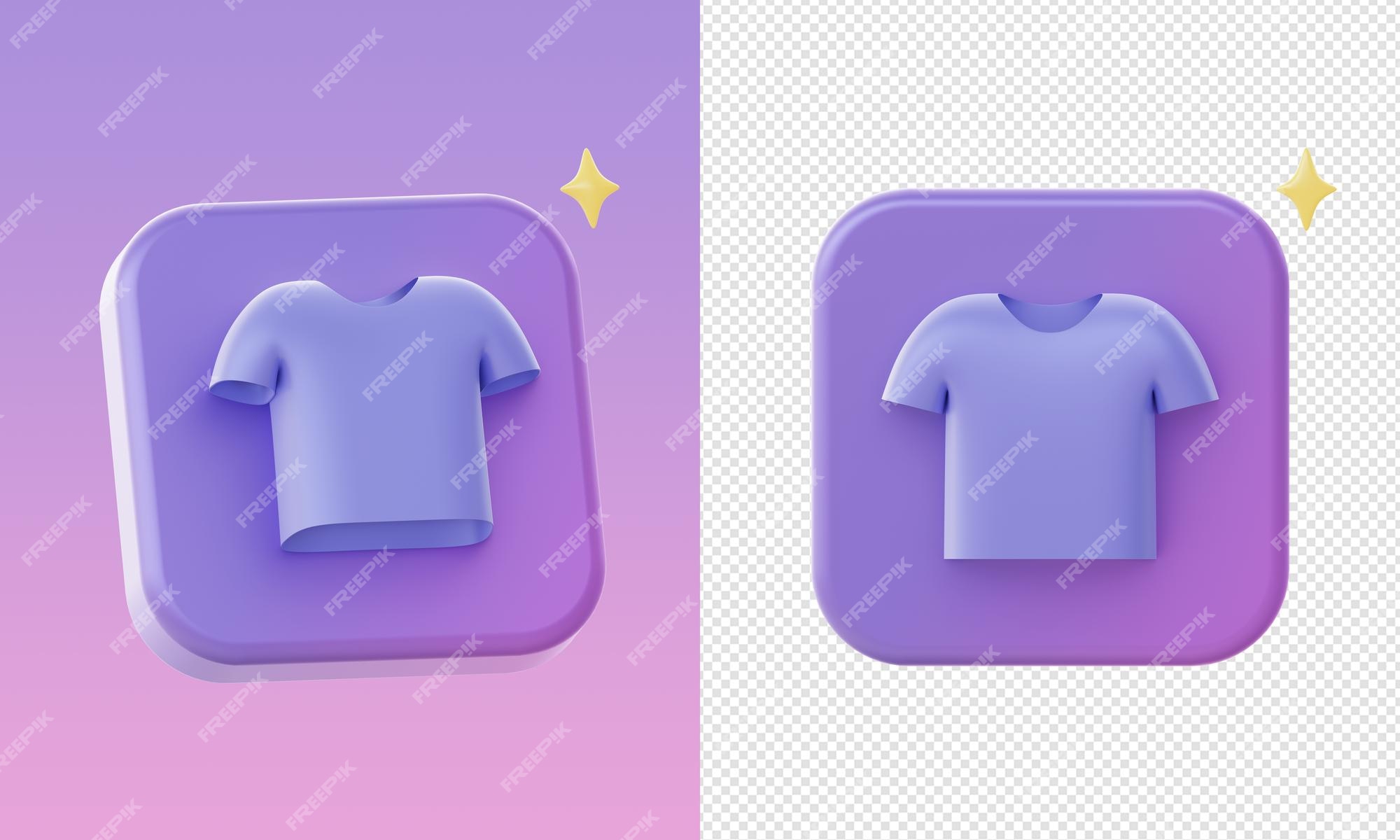 3d render of purple outfit and cloth icon for UI UX web mobile apps social  media ads design 26991691 PNG