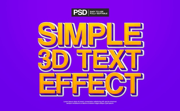 Simple 3d text effect