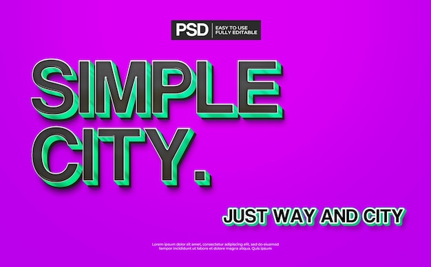 Simple 3d text effect