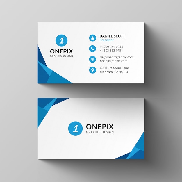 PSD simple abstract business card template